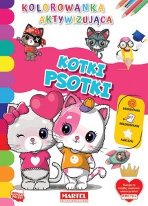 Kolorowanka aktywizująca z naklejkami. Kotki psotki