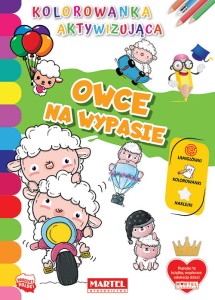 Kolorowanka aktywizująca z naklejkami. Owce na wypasie