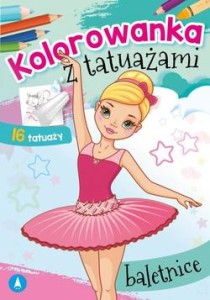Kolorowanka z tatuażami. Baletnice.