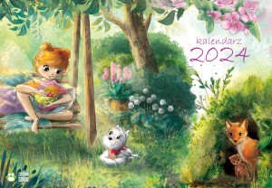 Kalendarz 2024 Zwierzęta ścienny