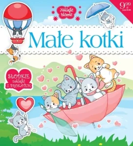 Naklejki iskierki. Małe kotki. Słodkie naklejki z brokatem