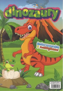 Kolorowanka z naklejkami. Dinozaury
