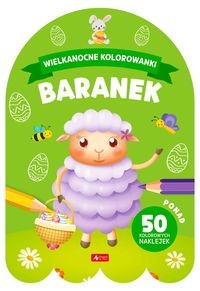 Wielkanocne kolorowanki. Baranek  (z naklejkami)