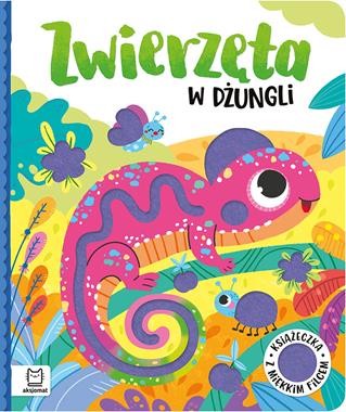 Zwierzęta w dżungli. Książeczka z miękkim filcem (książka sensoryczna)