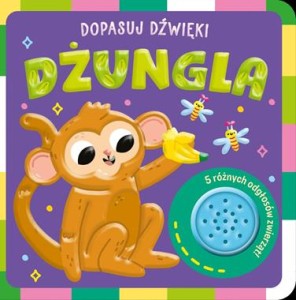 Dopasuj dźwięki. Dżungla (5 różnych odgłosów zwierząt)