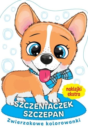 Szczeniak Szczepan. Zwierzakowe kolorowanki (z naklejkami)