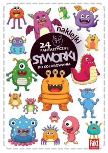 24 fantastyczne stworki do kolorowania (z naklejkami)
