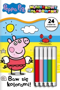 Peppa Pig. Numerkowe kolorowanki 3. Baw sie kolorami! (+ flamastry)