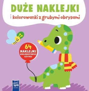 Duże naklejki i kolorowanki z grubymi obrysami. Żółw (64 naklejki)
